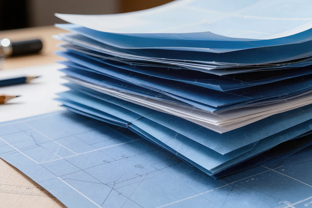 Documentazione tecnica per pratiche edilizie e catastali con elaborati progettuali e documenti amministrativi.