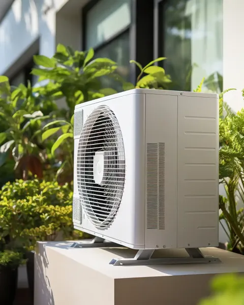 Pompa di calore ad alta efficienza installata presso un edificio residenziale per interventi incentivati dal Conto Termico.
